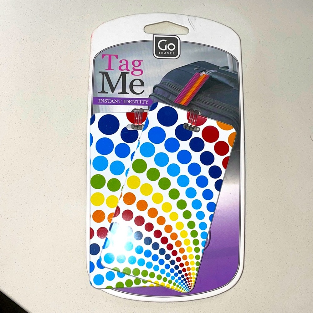 Rainbow luggage tags